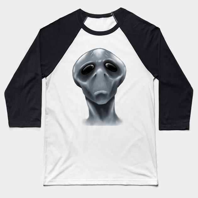 Alien Onlooker Baseball T-Shirt by PulpAfflictionArt79